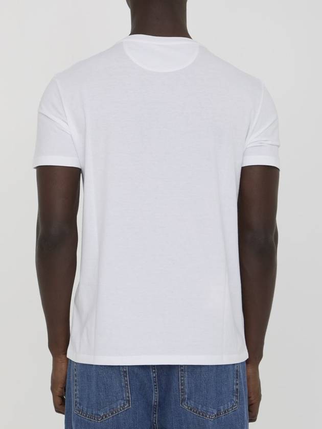 V logo signature patch cotton short sleeve t shirt white - VALENTINO - BALAAN 5