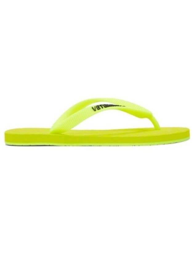 Logo Flip Flops Yellow - VETEMENTS - BALAAN.