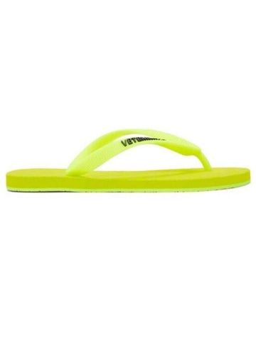 Logo Flip Flops Yellow - VETEMENTS - BALAAN.