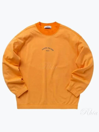 Marina Cotton Nylon Terry Fleece Crewneck Sweatshirt Orange - STONE ISLAND - BALAAN 2