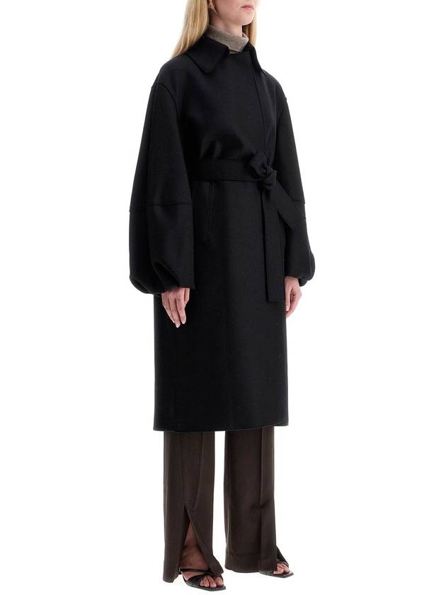 pressed wool robe coat with nine words - HARRIS WHARF LONDON - BALAAN 2