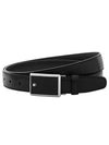 Plate Buckle Saffiano Leather Belt Black - MONTBLANC - BALAAN 2