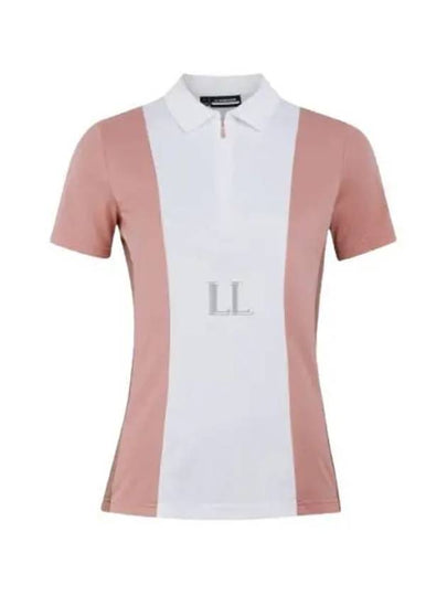 Women's Evelina Golf Polo Shirt Strawberry Ice - J.LINDEBERG - BALAAN 2