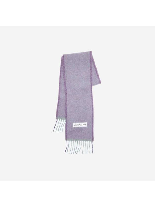 Mohair Wool Fringe Muffler Lavender Purple - ACNE STUDIOS - BALAAN 1