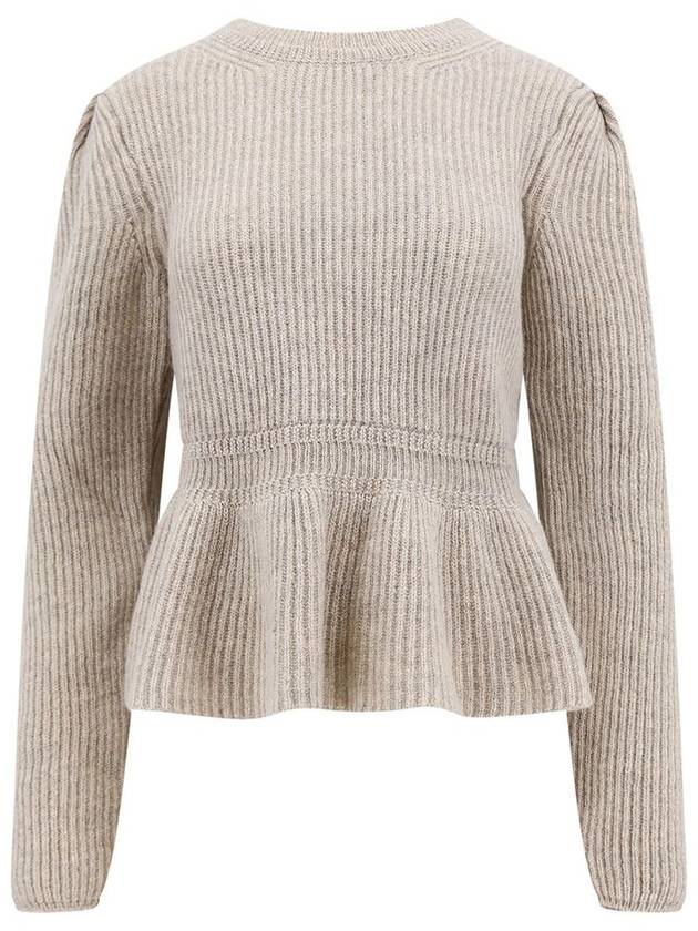 Wool Ribbed Knit Top Chalk - LEMAIRE - BALAAN 2