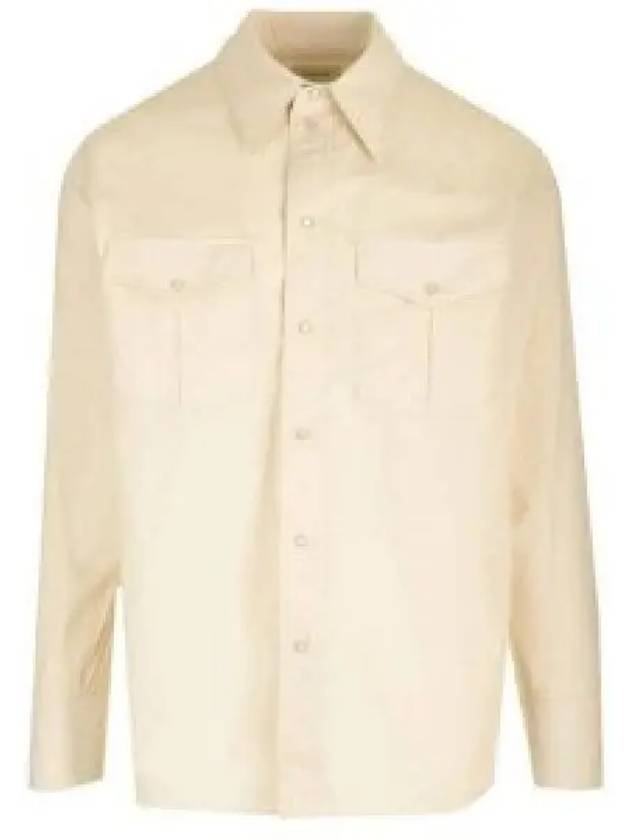 Western Poplin Long Sleeve Shirt Beige - LEMAIRE - BALAAN 2