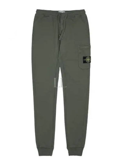 Compass Patch Cotton Jersey Track Pants Dark Green - STONE ISLAND - BALAAN 2