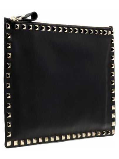 Rockstud medium clutch bag LW2P0269 BLACK - VALENTINO - BALAAN 2