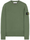 Stretch Wool Crewneck Knit Top Khaki - STONE ISLAND - BALAAN 2