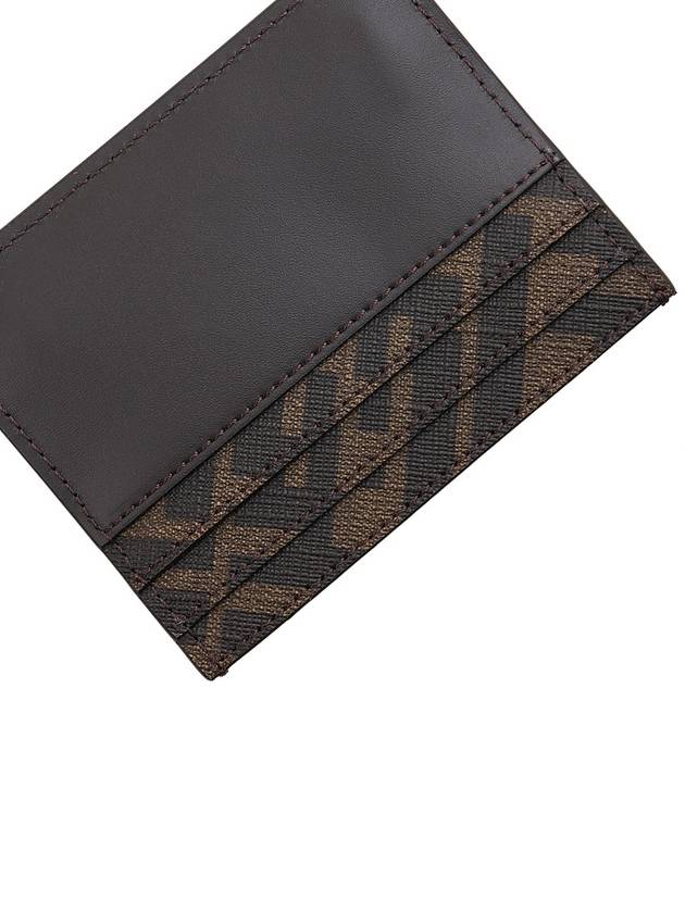 FF Square Leather Card Wallet Brown - FENDI - BALAAN 8