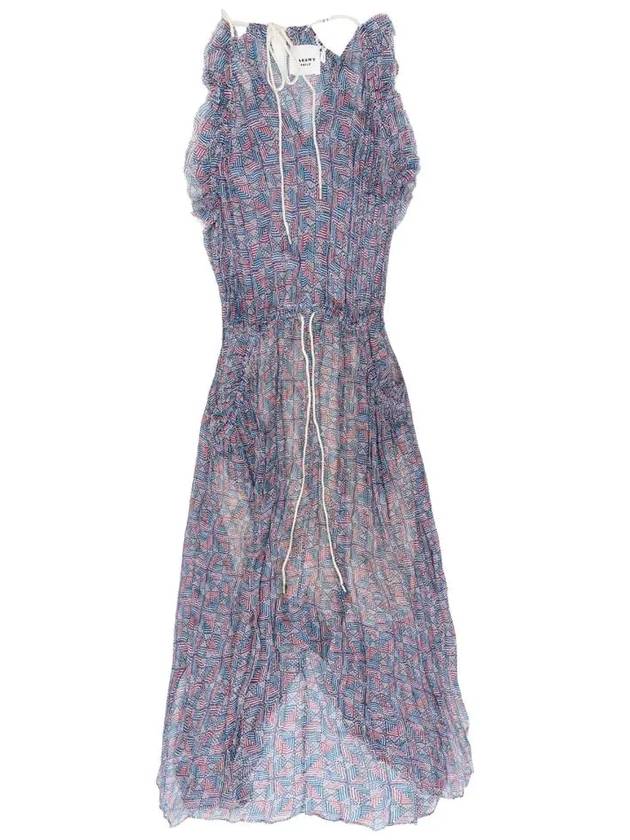 Padello Print Long Dress Red Blue - ISABEL MARANT - BALAAN 3