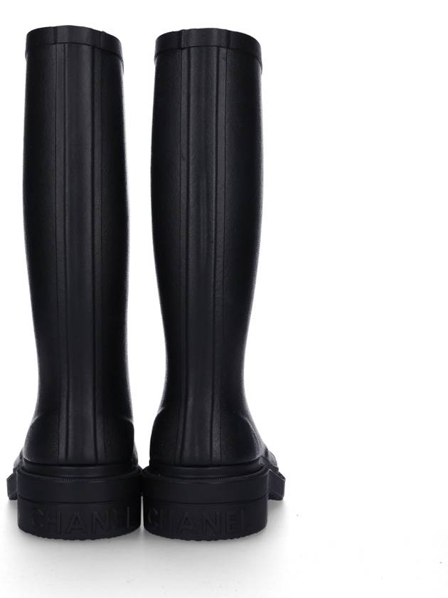 Boots Caoutchouc Black - CHANEL - BALAAN 4