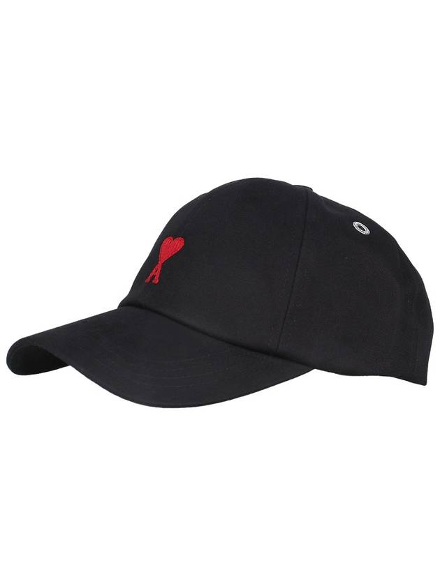 De Coeur Embroidered Logo Ball Cap Black - AMI - BALAAN 4