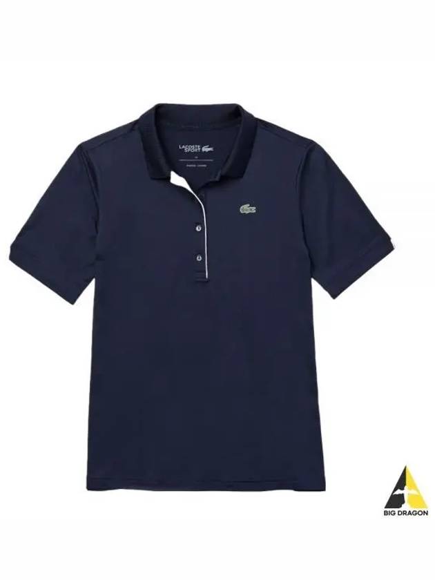 Women's Golf Performance Ultra Dry Short Sleeve Polo Shirt Navy - LACOSTE - BALAAN 2