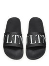 VLTN Rubber Slippers Black - VALENTINO - BALAAN.