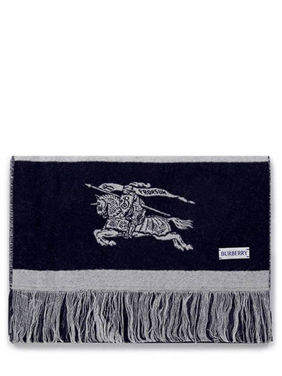 EKD Logo Wool Scarf Black - BURBERRY - BALAAN 2