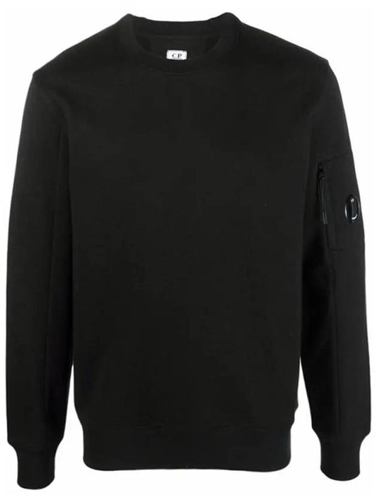 Men's Lens Wappen Diagonal Sweatshirt Black - CP COMPANY - BALAAN 2