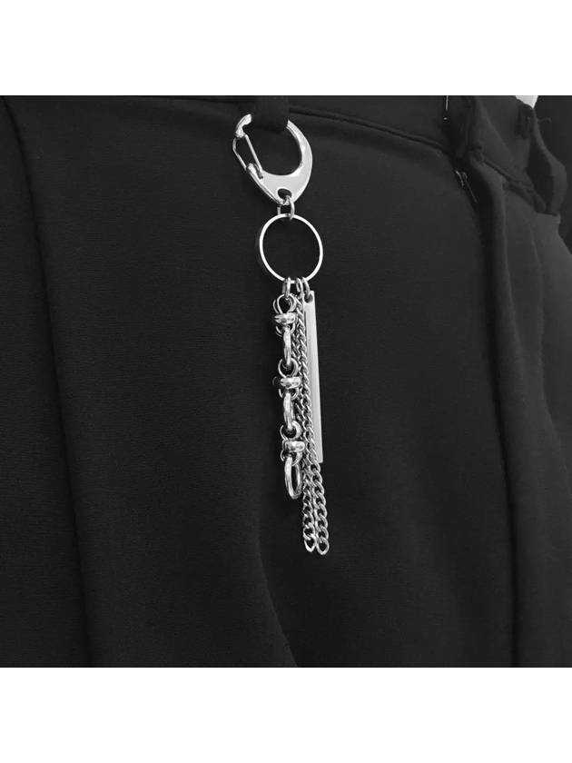 Pants Chain Key Ring Bag Key Ring Decoration Surgical Steel Key Holder Silver - BASSCLEF - BALAAN 4