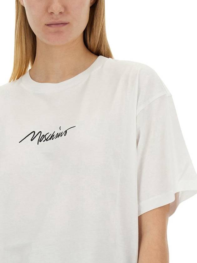 Long Sleeve T-Shirt 07020541 2001 WHITE - MOSCHINO - BALAAN 5