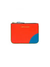 Super Fluo Zipper Coin Purse Green Orange - COMME DES GARCONS WALLET - BALAAN 1