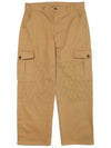 Cotton Double Cargo Wide Pants Beige - OGARP - BALAAN 2