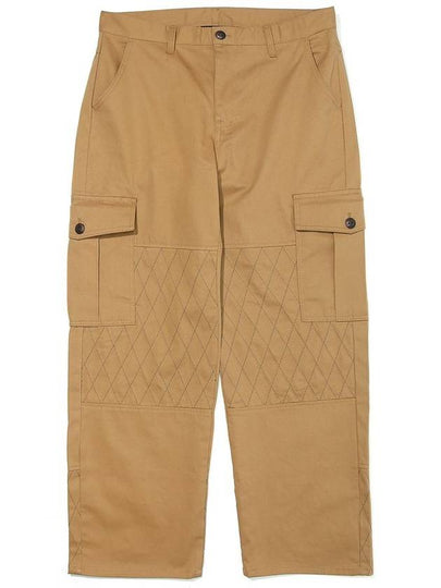 Cotton Double Cargo Wide Pants Beige - OGARP - BALAAN 2