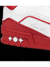 LV Trainer Low Top Sneakers White Red - LOUIS VUITTON - BALAAN 5