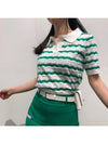 golf knit green bodice punching collar golf knit - LOLOALLOY - BALAAN 9