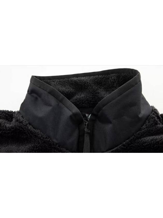 Sherpa Half-Zip Zip-Up Jacket Black - ADIDAS - BALAAN 4