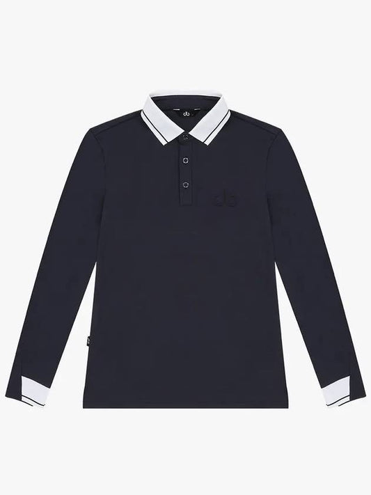 Drew Sleeve Modification Pique Collar T-shirt DM41LT33NAVY - DRUH GOLF - BALAAN 1