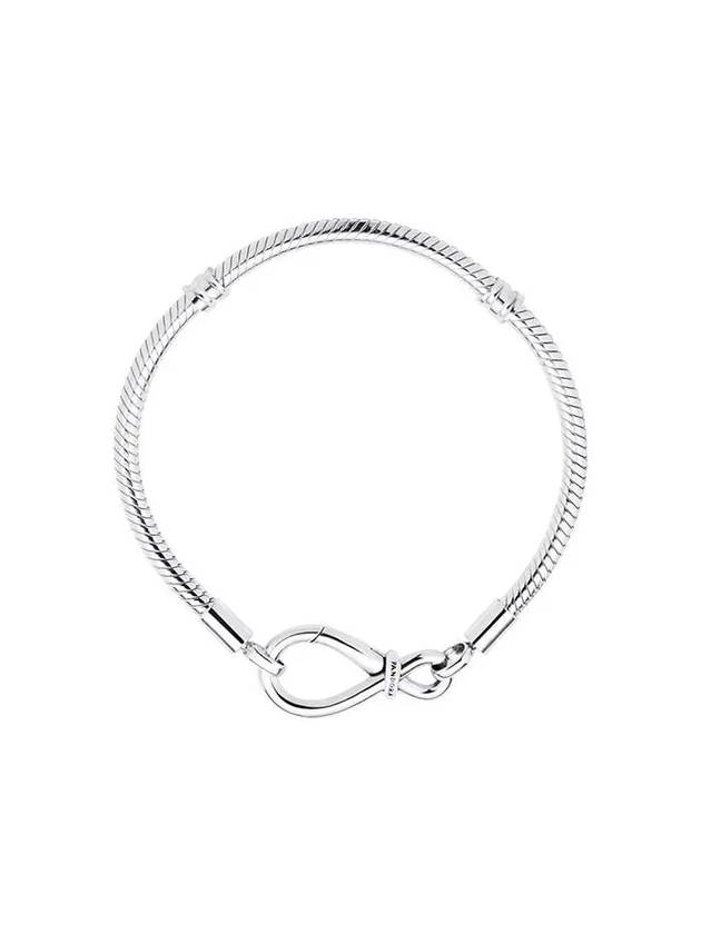 Moments Infinity Note Snake Chain Bracelet Silver - PANDORA - BALAAN 2