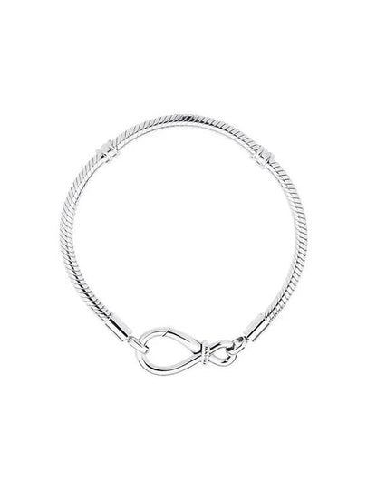 Moments Infinity Note Snake Chain Bracelet Silver - PANDORA - BALAAN 2