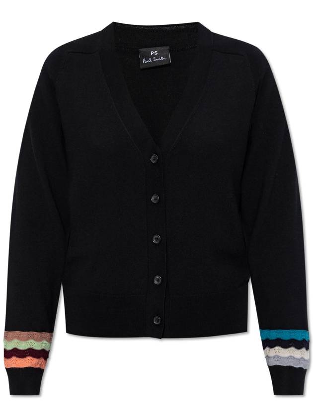 PS Paul Smith Wool Cardigan, Women's, Black - PAUL SMITH - BALAAN 1