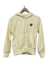 Red Heart Wappen Hoodie Top Ivory - COMME DES GARCONS - BALAAN.