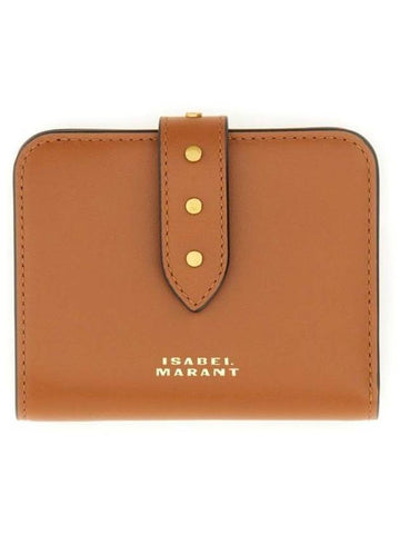 Logo Print Half Wallet Brown - ISABEL MARANT - BALAAN 1