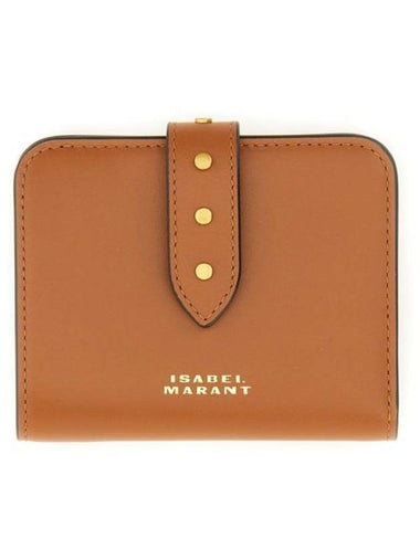 Logo Print Half Wallet Brown - ISABEL MARANT - BALAAN 1