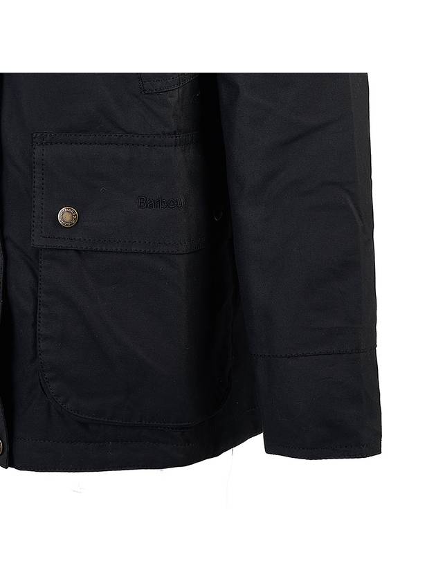 Arley Wax Hooded Jacket Black - BARBOUR - BALAAN 7