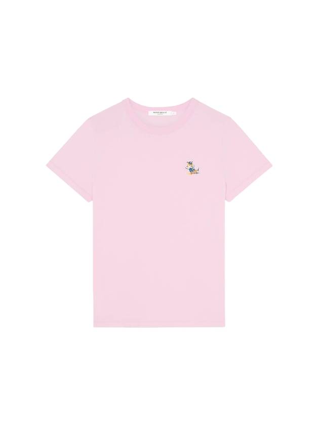 Dressed Fox Patch Short Sleeve T-Shirt Dusty Rose - MAISON KITSUNE - BALAAN 1