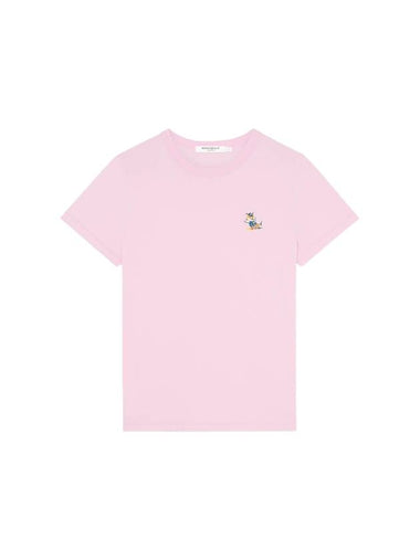 Dressed Fox Patch Short Sleeve T-Shirt Dusty Rose - MAISON KITSUNE - BALAAN 1