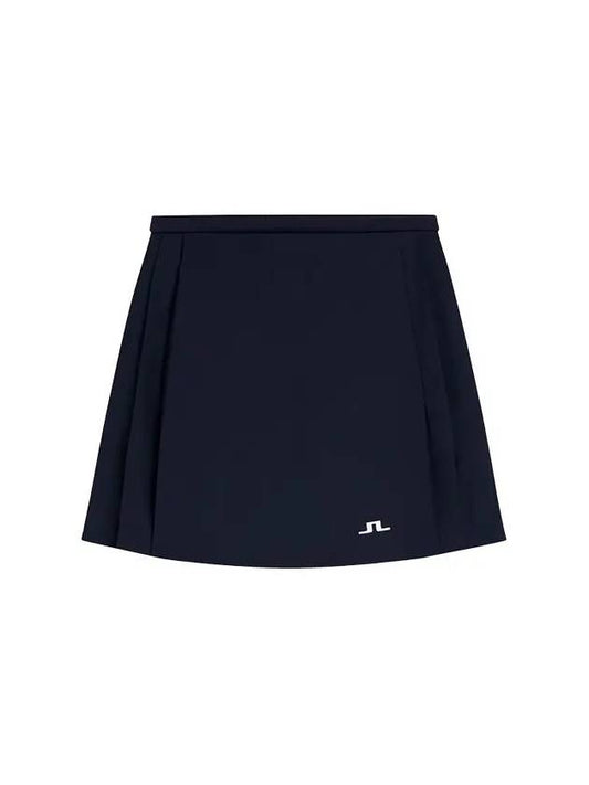 Women's SIERRA Pleated Skirt Navy - J.LINDEBERG - BALAAN 2