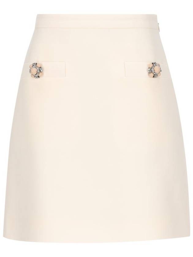 Valentino Garavani Skirts Ivory - VALENTINO - BALAAN 1