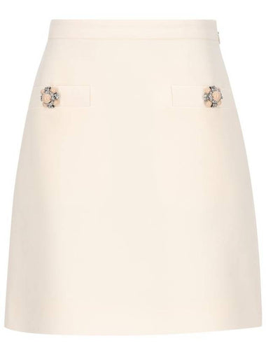 Valentino Garavani Skirts Ivory - VALENTINO - BALAAN 1