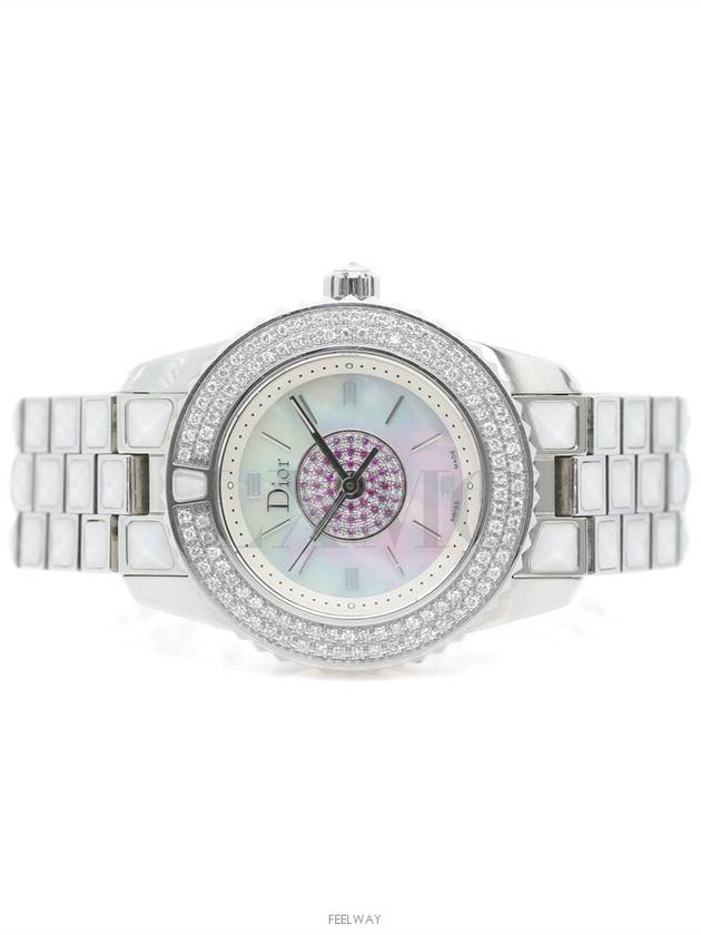 Crystal full setting diamond sapphire watch CD112118 - DIOR - BALAAN 1