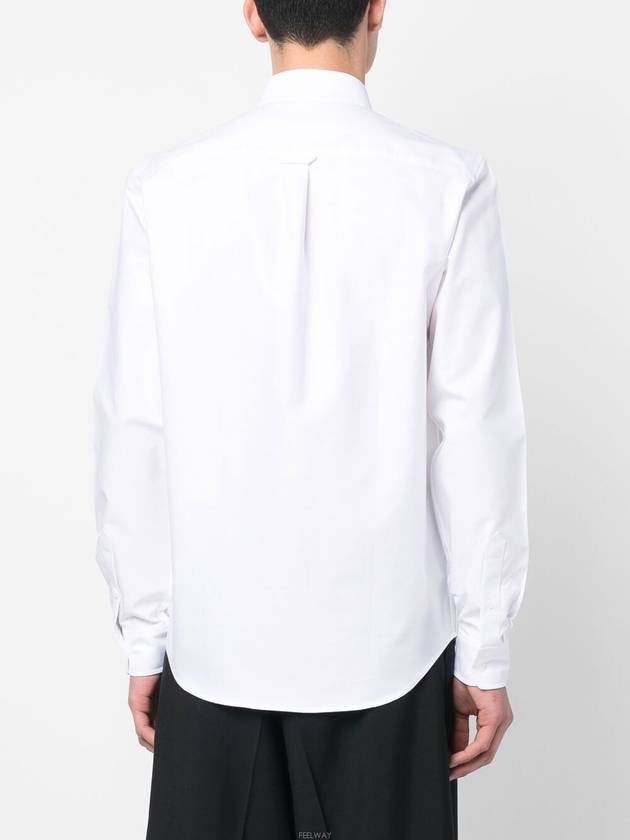 Dressed Fox Patch Relaxed Long Sleeve Shirt White - MAISON KITSUNE - BALAAN 5