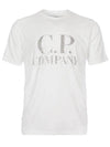 Logo Print Short Sleeve T-Shirt White - CP COMPANY - BALAAN 6