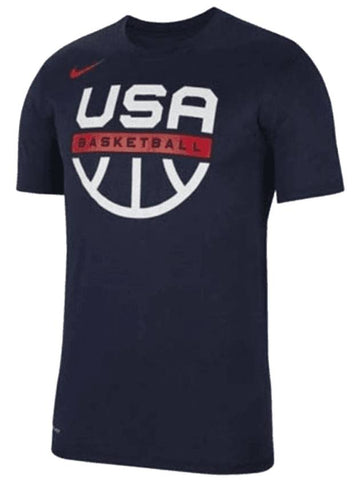 USA Dry Fit Basketball Short Sleeve T-Shirt Navy - NIKE - BALAAN 1