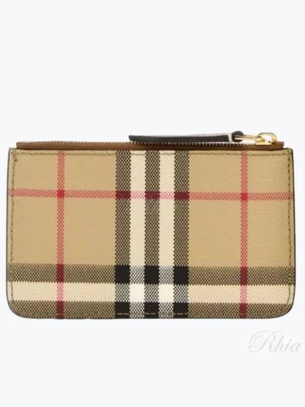 Check Print Coin Wallet Beige - BURBERRY - BALAAN 2