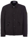 Men's Garment Dyed Crinkle Reps Nylon Shirt Jacket Black - STONE ISLAND - BALAAN 1