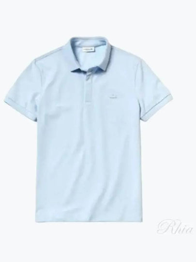 Men's Paris Regular Fit Stretch Cotton Pique Short Sleeve Polo Shirt Light Blue - LACOSTE - BALAAN 2