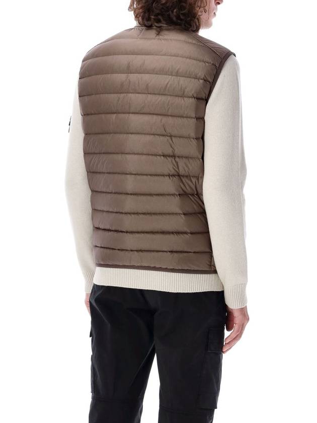 Loom Woven Chambers Recycled Nylon Down TC Vest Brown - STONE ISLAND - BALAAN 3